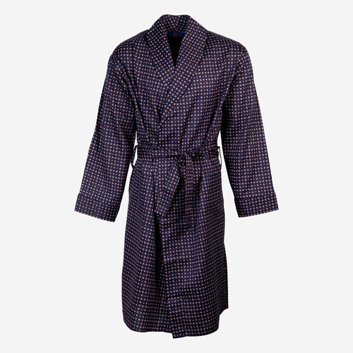 Somax navy cotton dressing gown