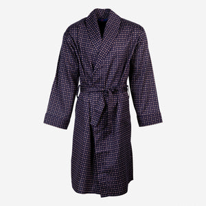 Somax navy cotton dressing gown