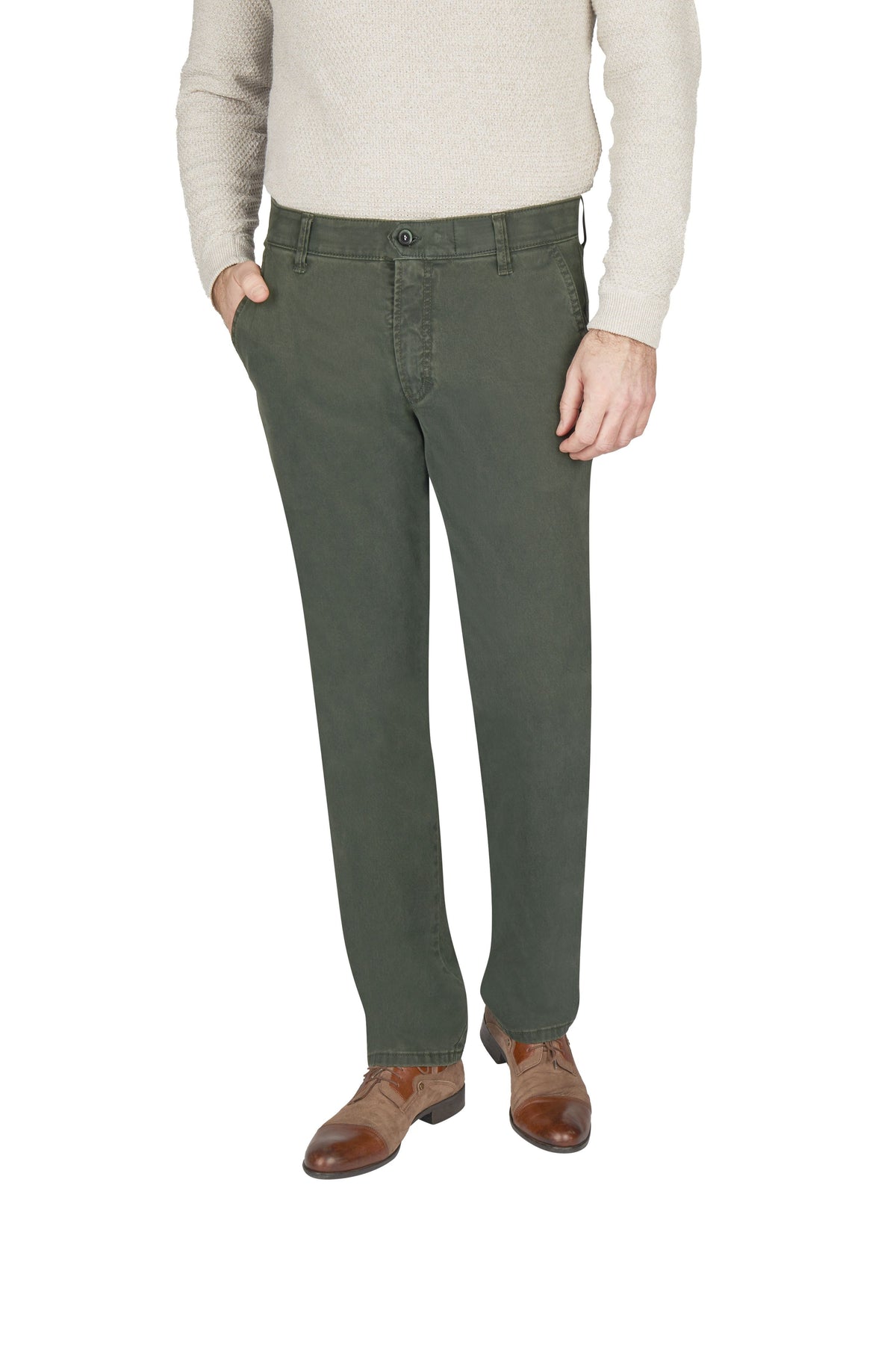 Club Of Comfort green cotton trousers