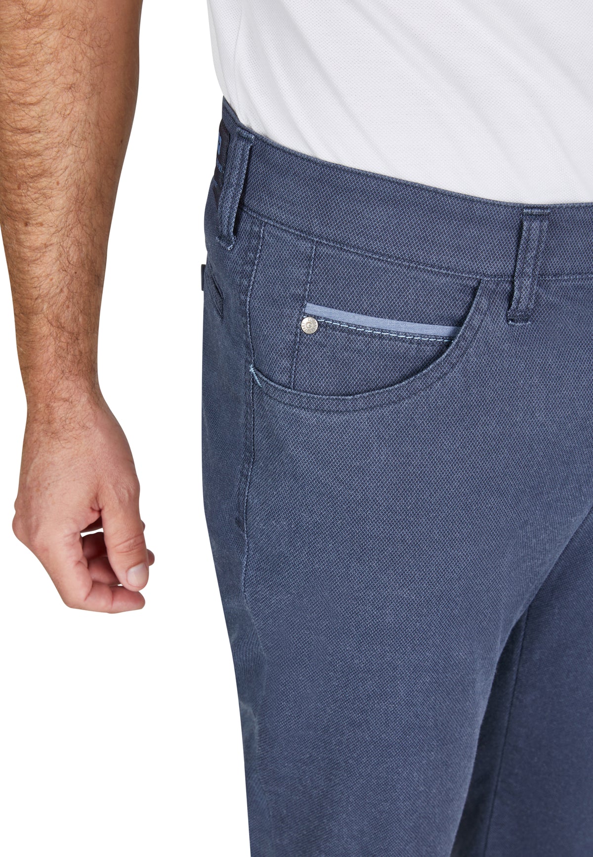 Club Of Comfort blue cotton trousers