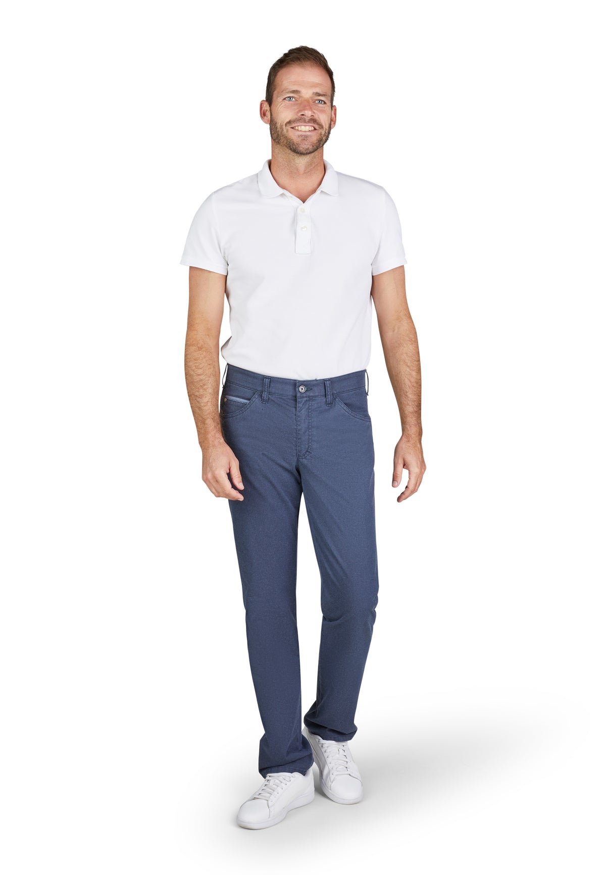 Club Of Comfort blue cotton trousers