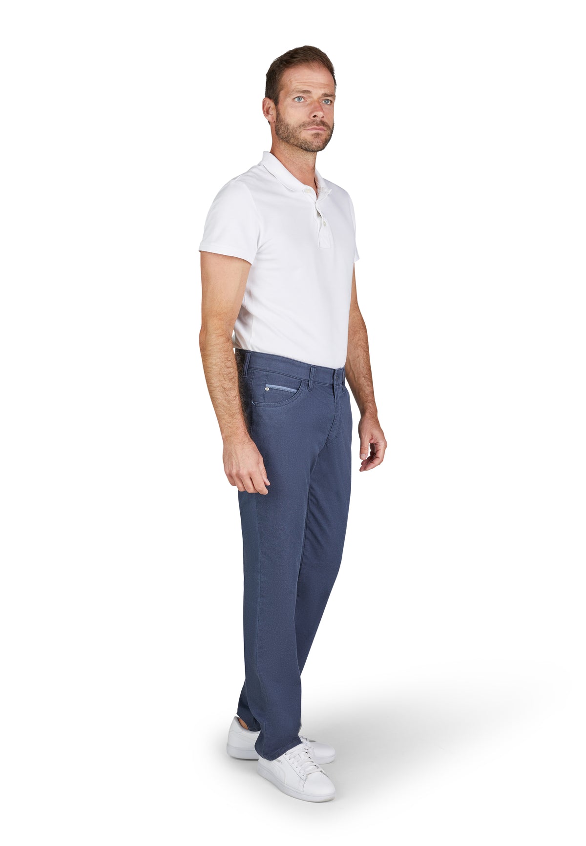 Club Of Comfort blue cotton trousers