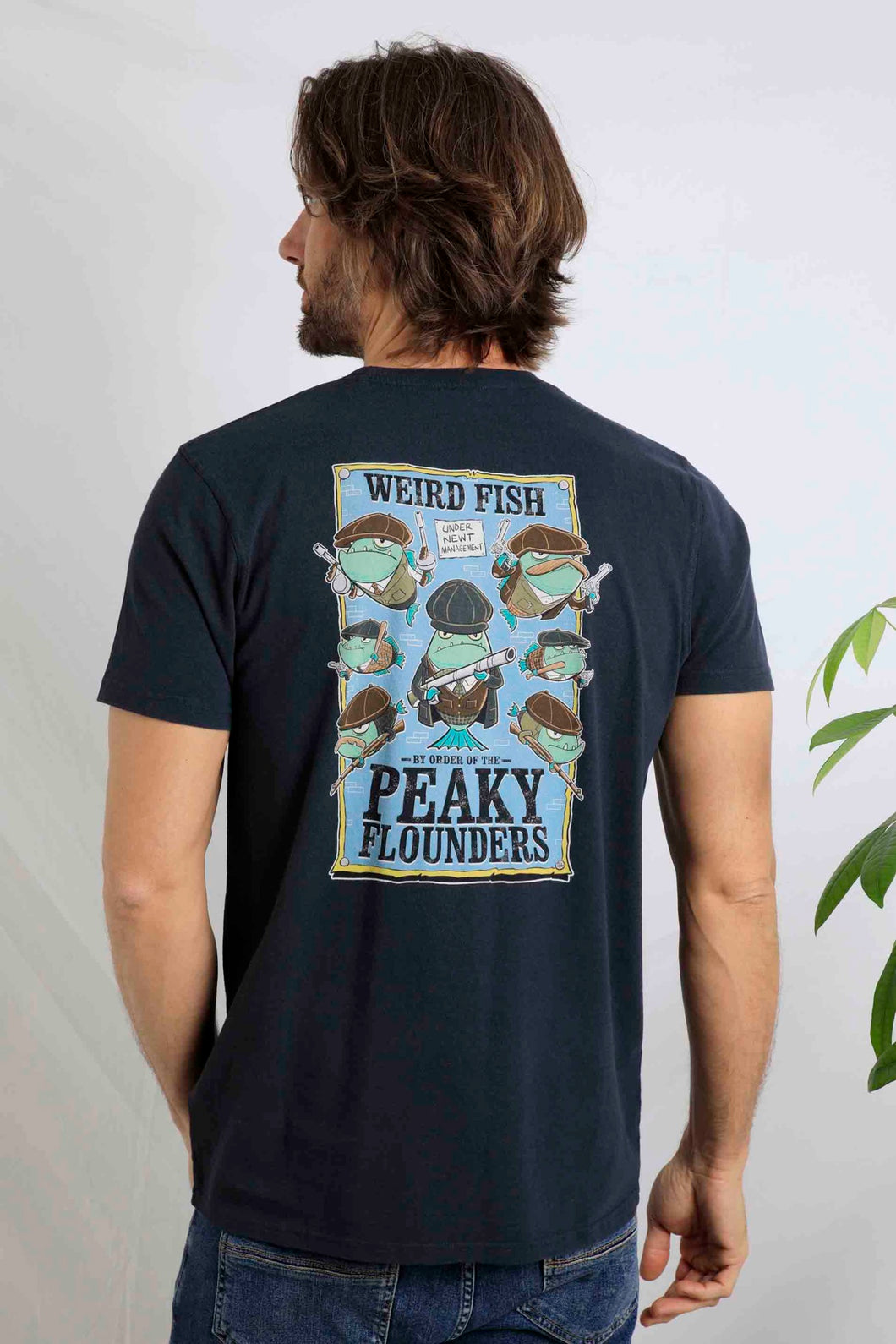 Weird Fish navy t-shirt