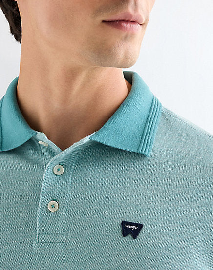 Wrangler green pique polo