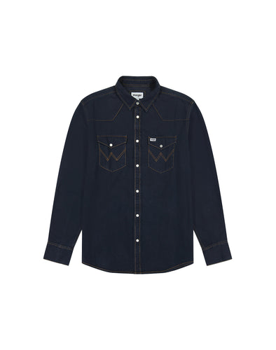 Wrangler navy denim shirt 