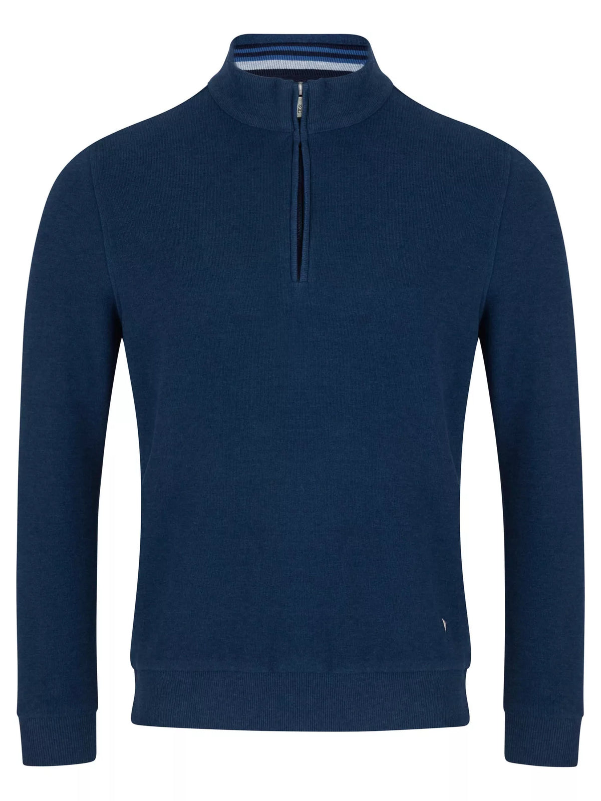 Drifter dark blue long sleeve polo sweatshirt