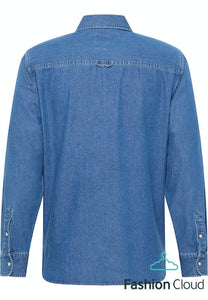 Mustang mid blue denim shirt