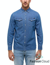 Load image into Gallery viewer, Mustang mid blue denim shirt
