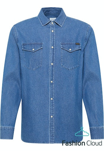 Mustang mid blue denim shirt