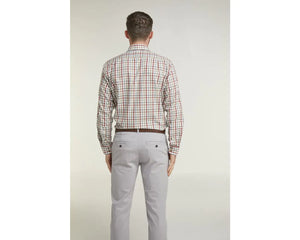 Double Two beige tattersall check shirt
