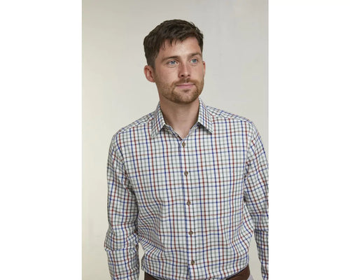 Double Two green tattersall check shirt