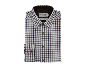 Double Two green tattersall check shirt