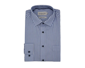 Double Two blue striped shirt