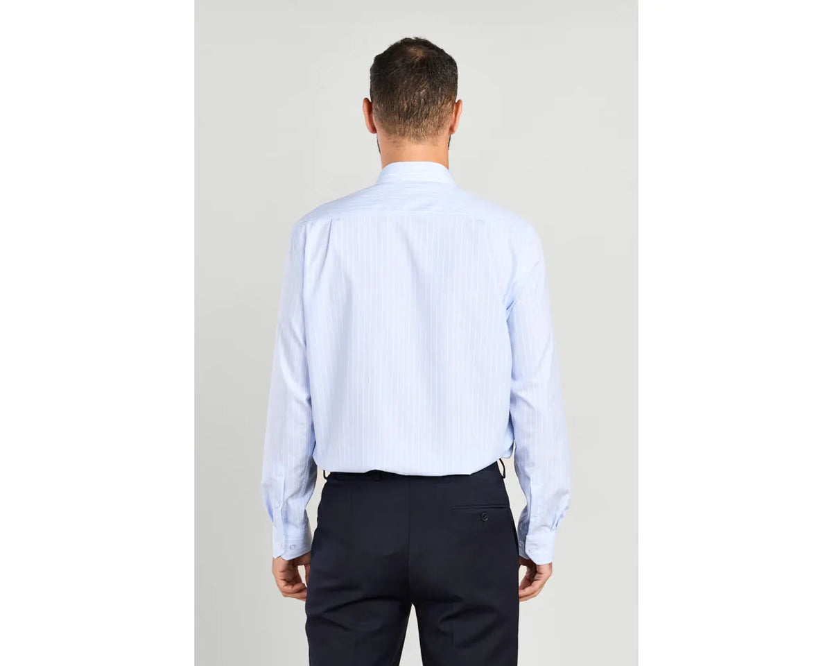Paradigm blue striped long sleeve shirt
