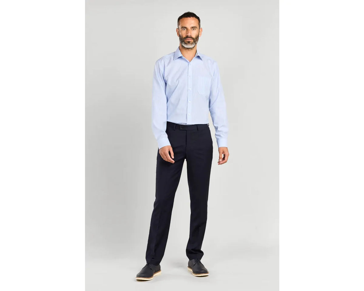 Paradigm blue striped long sleeve shirt