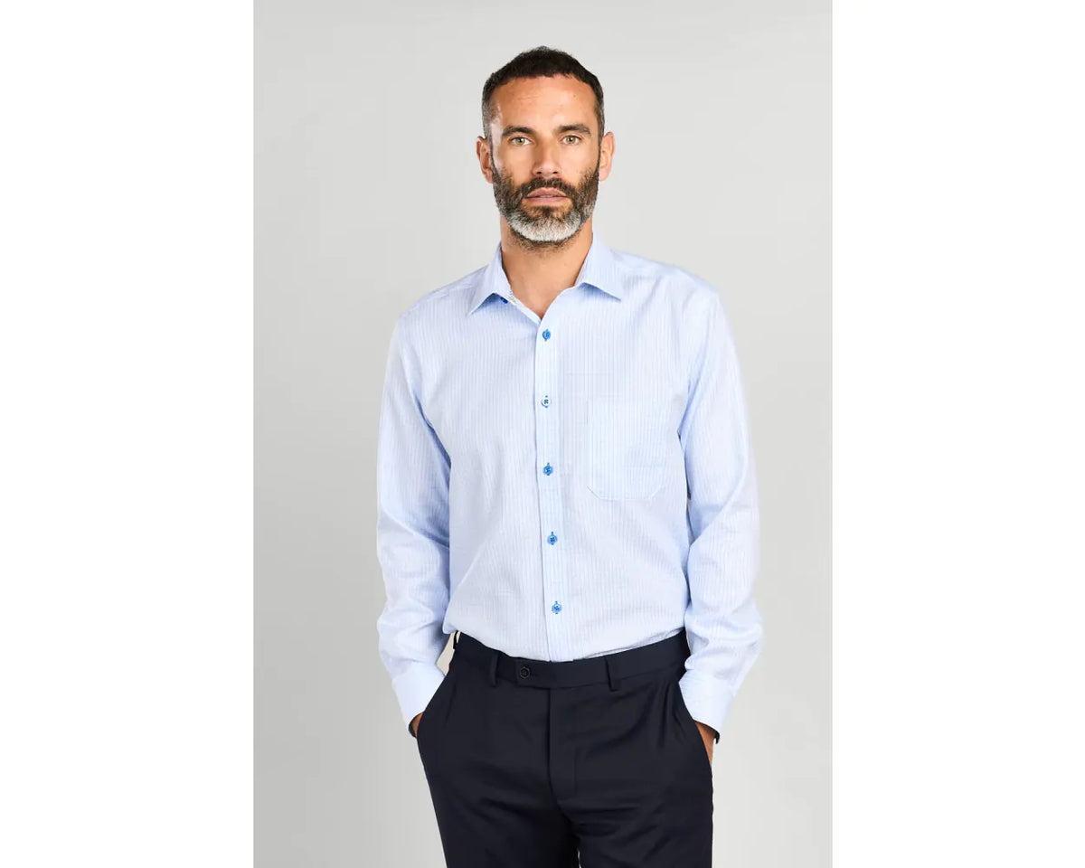 Paradigm blue long sleeve shirt