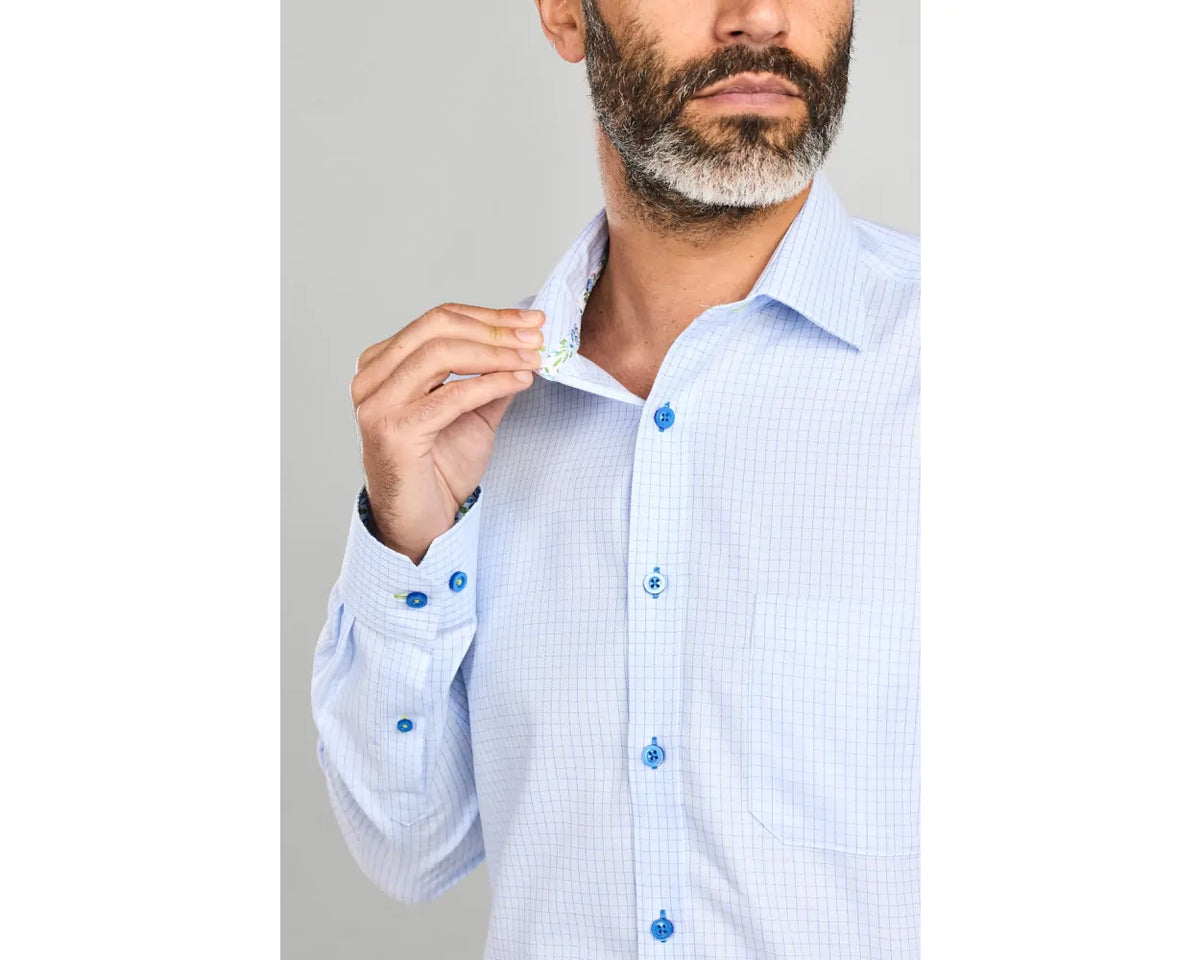 Paradigm blue long sleeve shirt