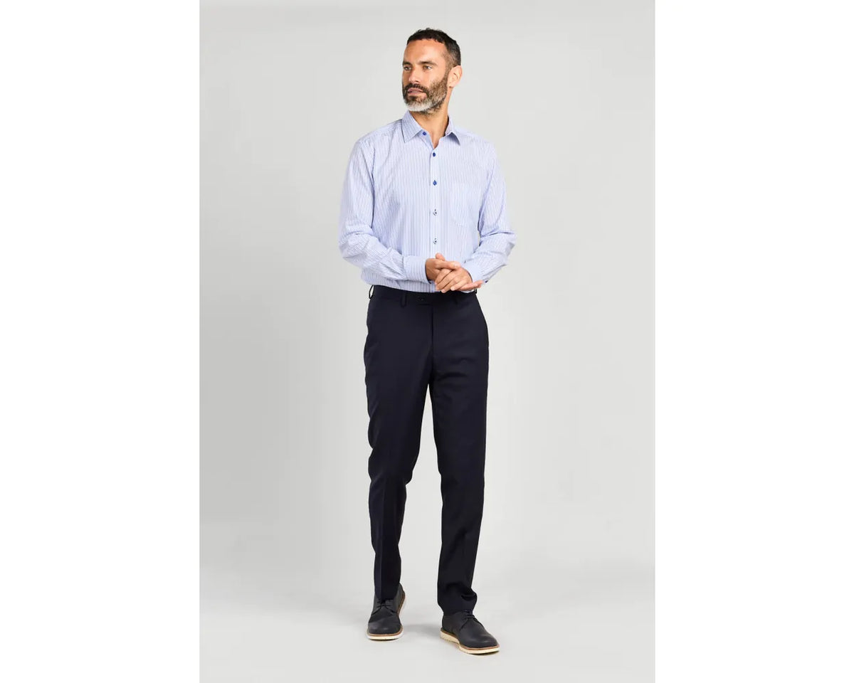 Paradigm blue striped shirt