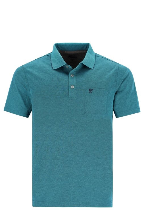Hajo Teal Green pique polo