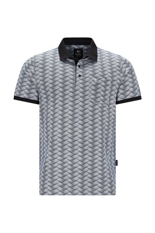 Hajo grey pique polo