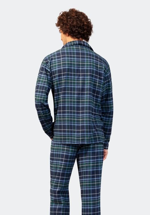 Hajo navy and green checked pyjamas