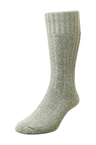 HJ blue chunky cotton boot sock