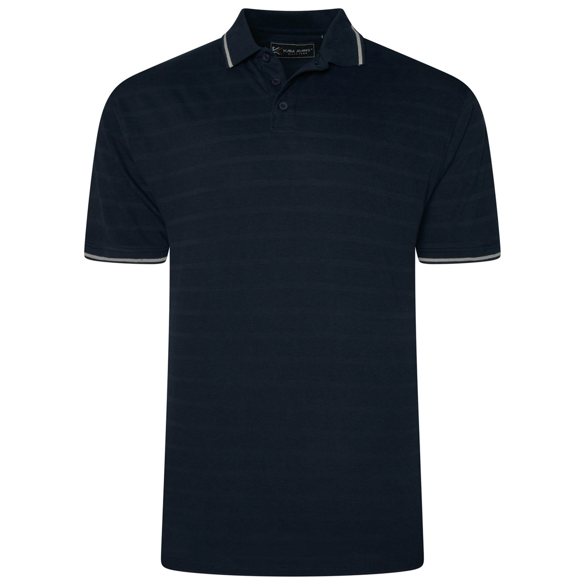 Kam dark blue pique polo