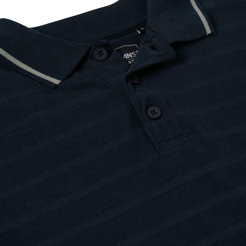 Kam dark blue pique polo