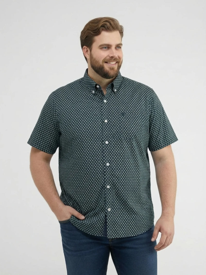 Lerros navy short sleeve shirt