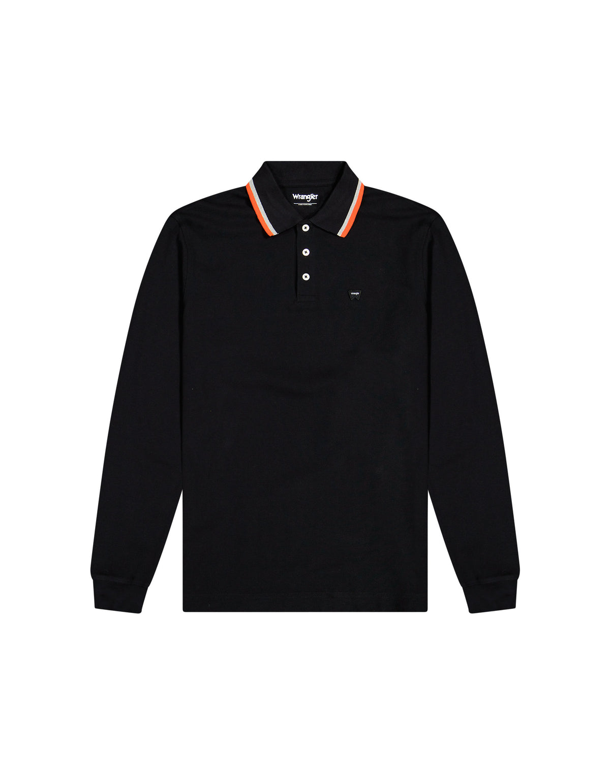Wrangler Ls Polo Shirt 1505 Bk R