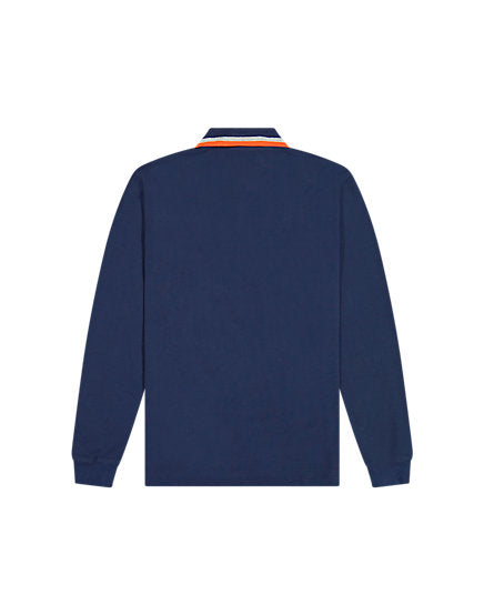 Wrangler navy long sleeve polo