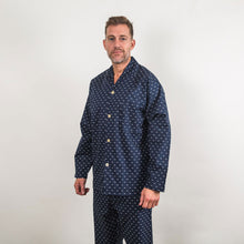 Load image into Gallery viewer, Somax navy pyjamas 100% cotton
