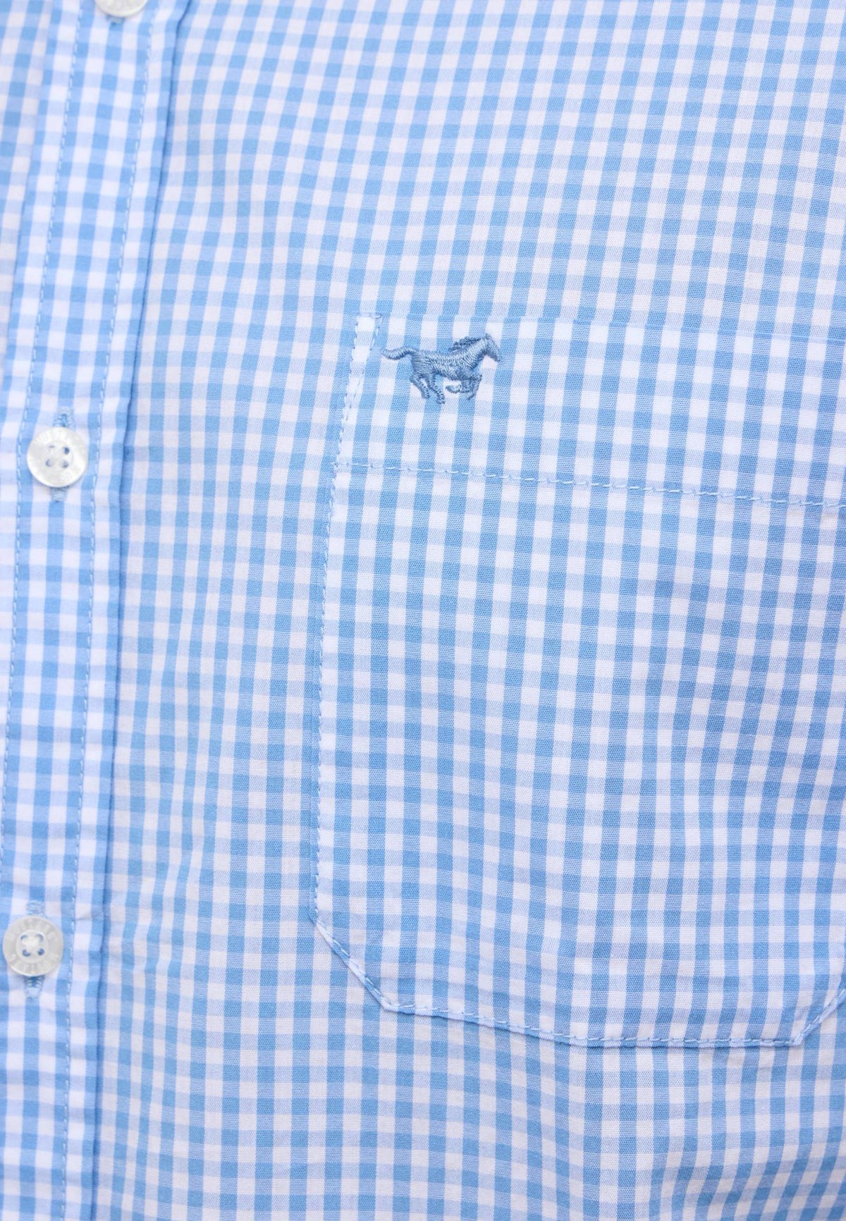 Mustang light blue check shirt
