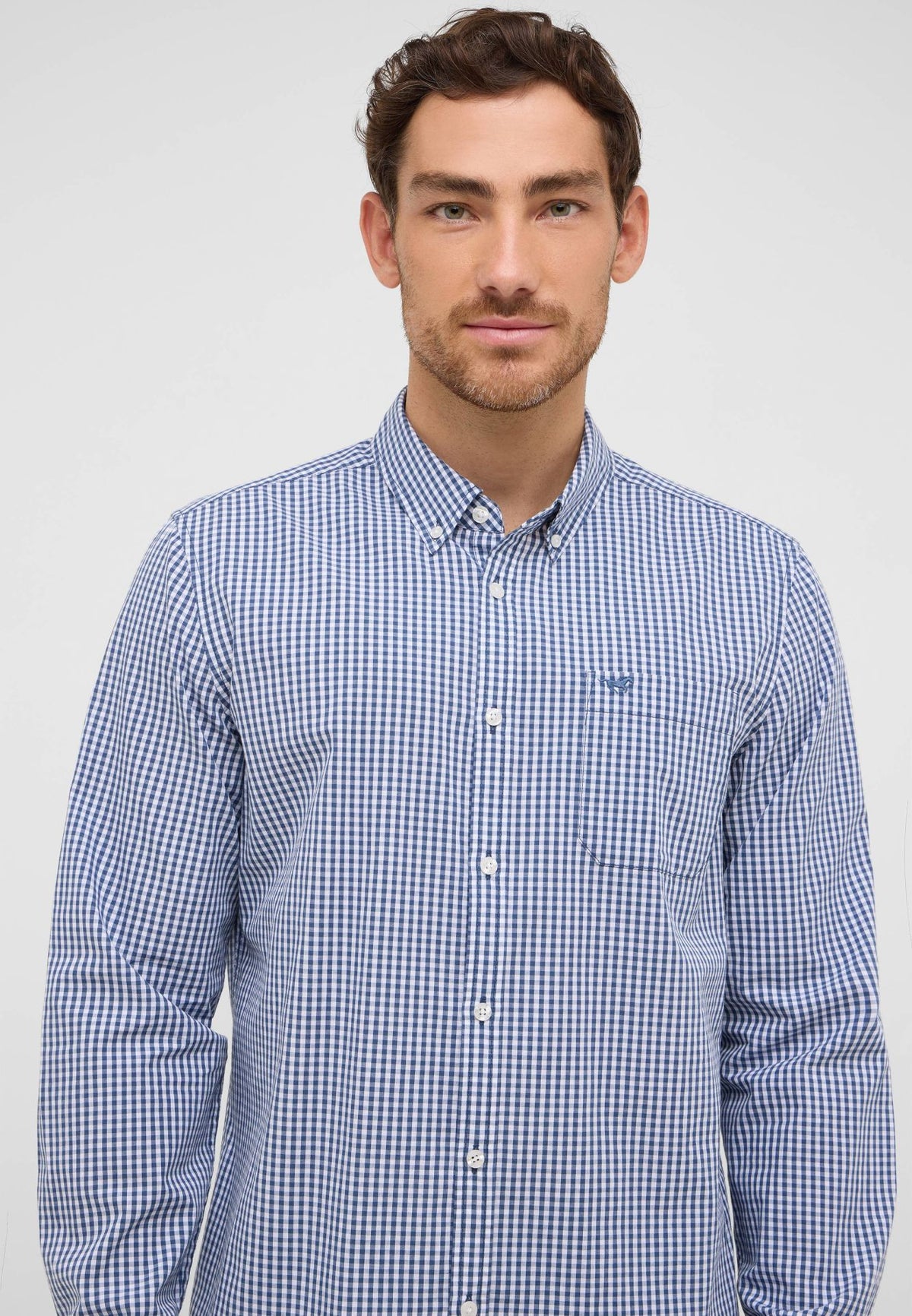 Mustang navy check shirt
