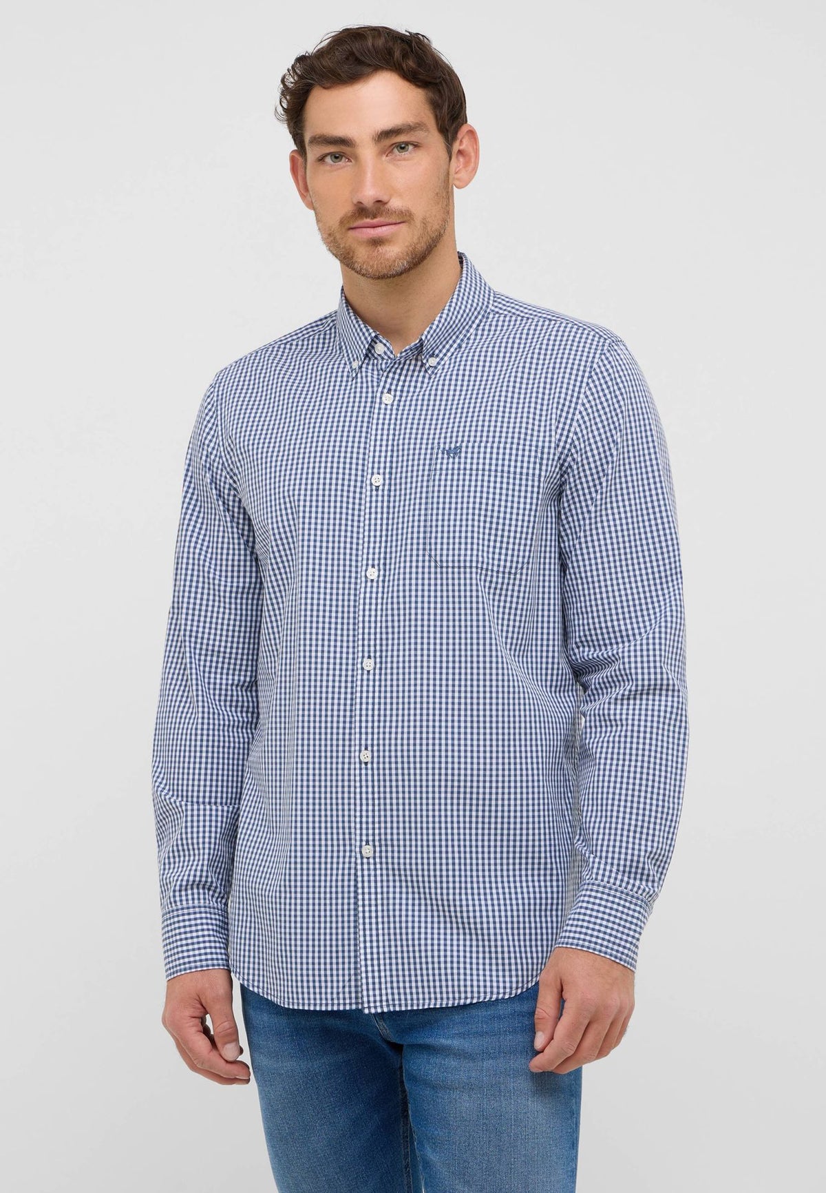 Mustang navy check shirt