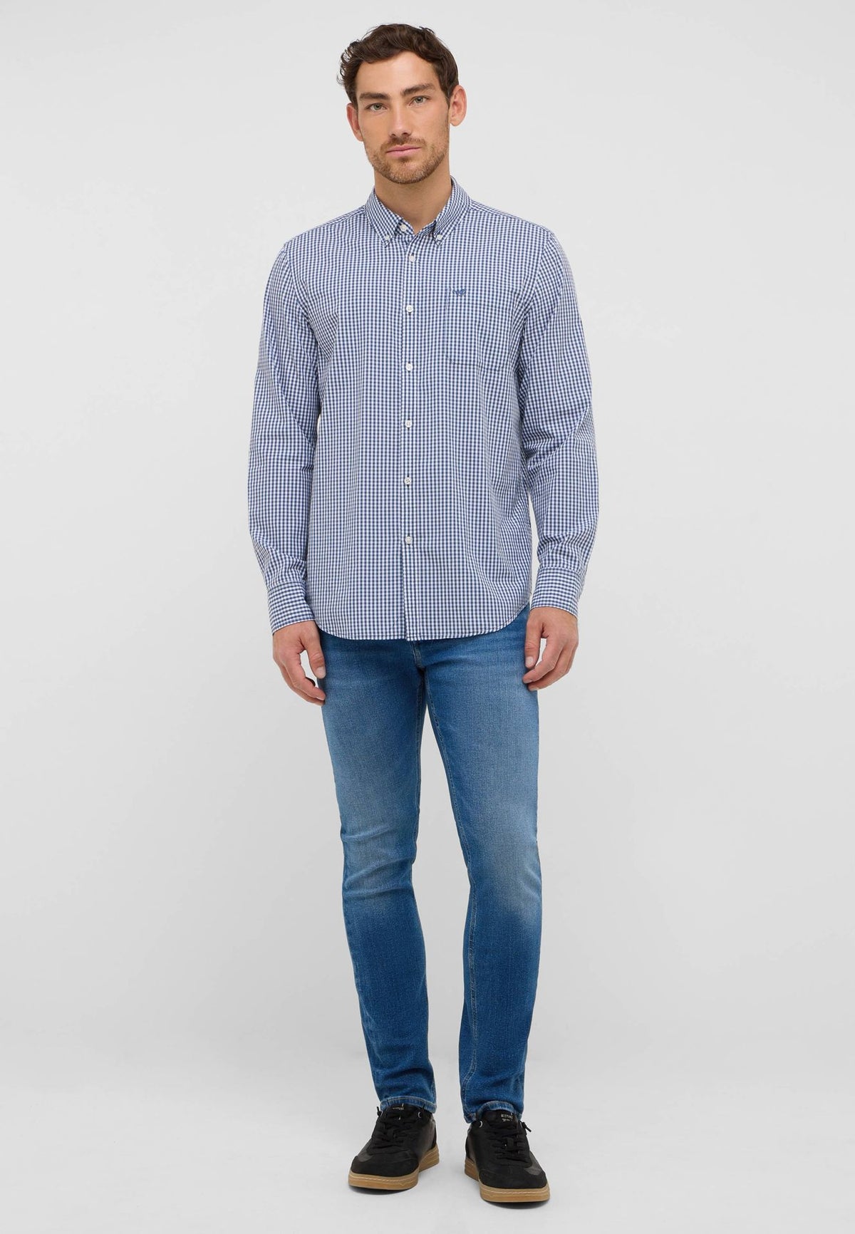 Mustang navy check shirt