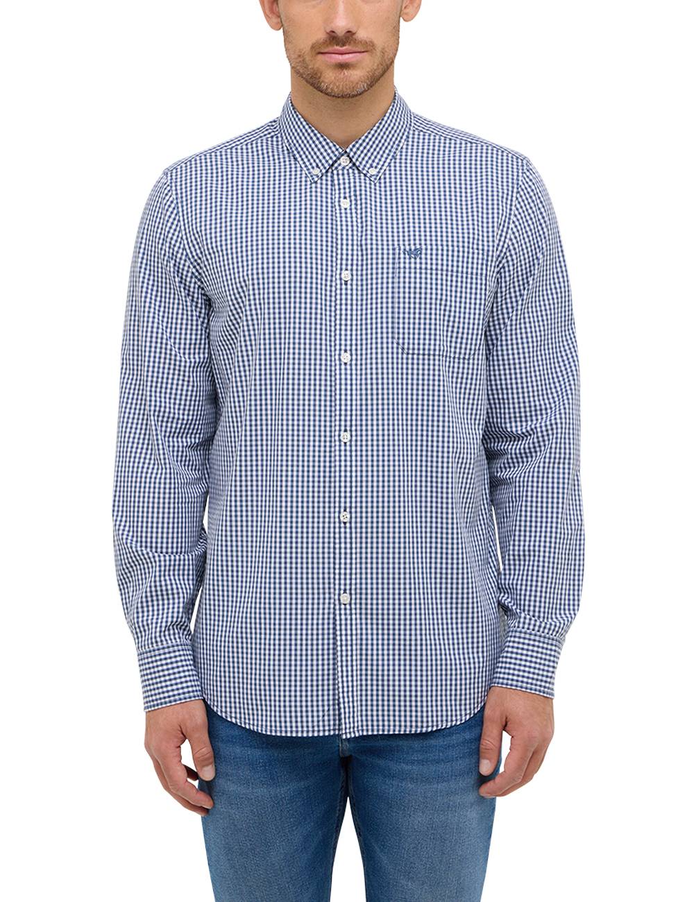 Mustang navy check shirt