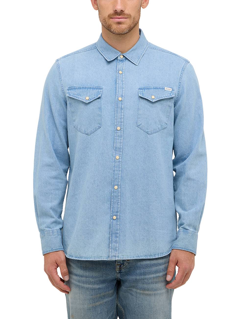 Mustang light blue denim shirt