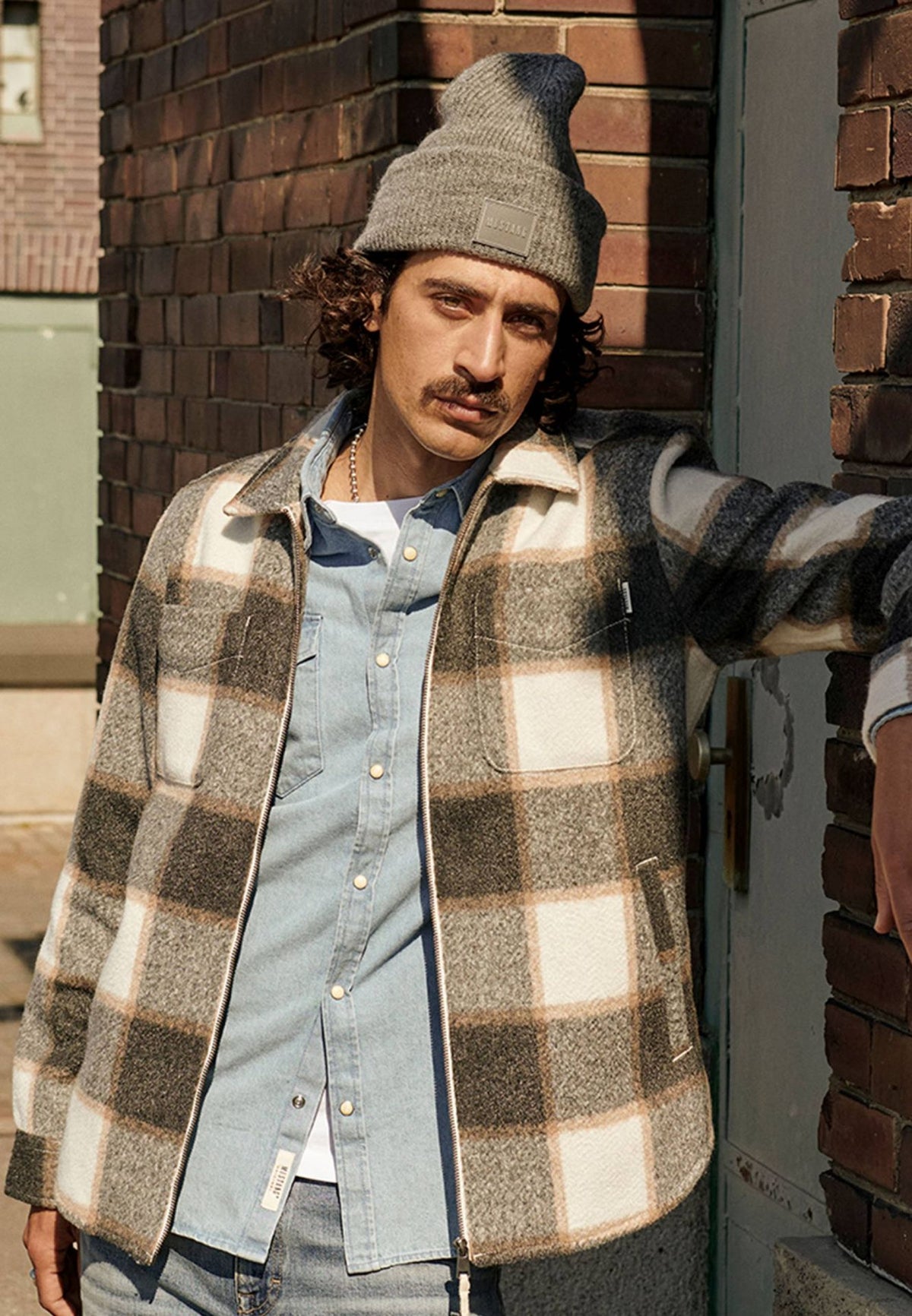 Mustang light blue denim shirt