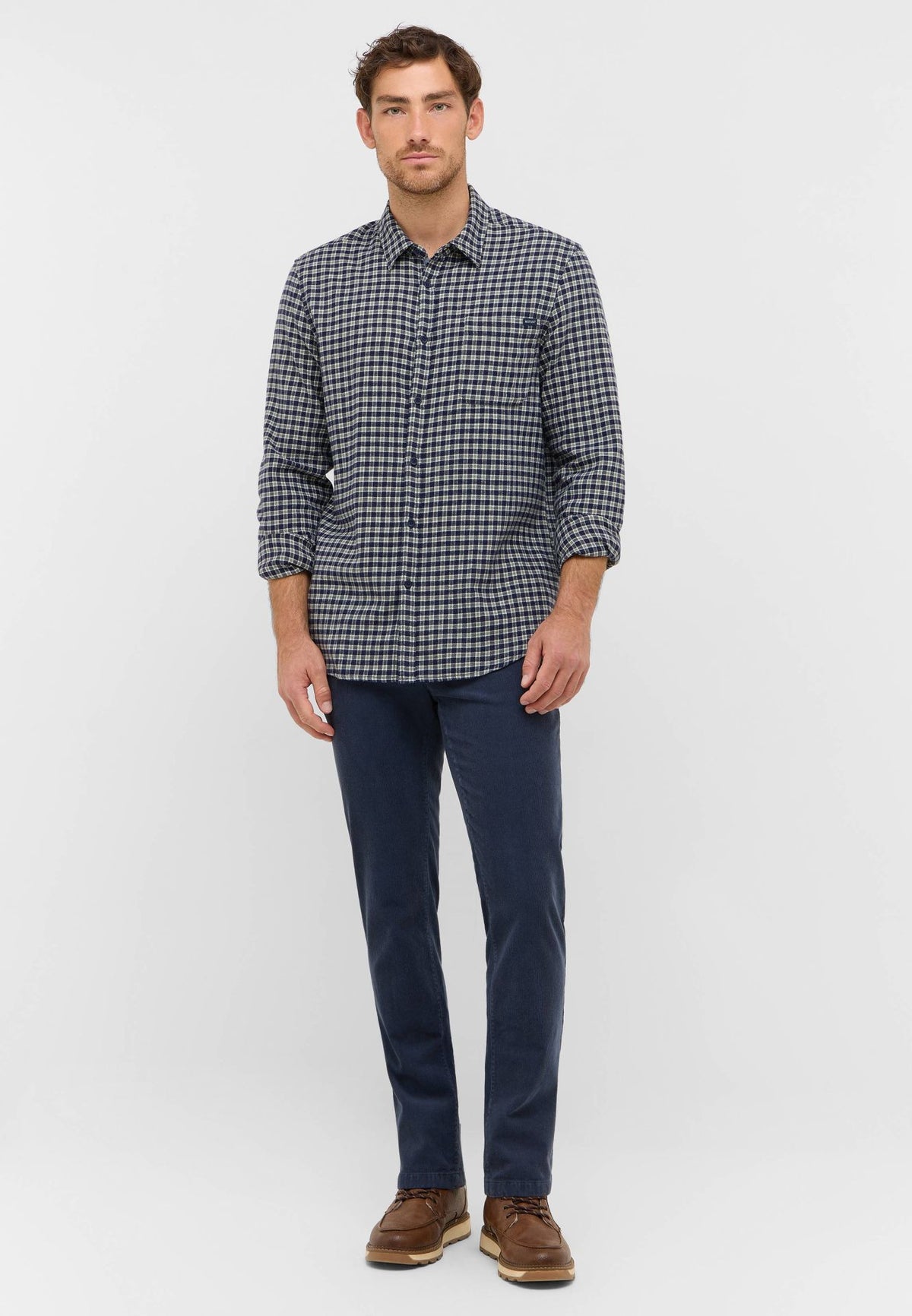 Mustang navy check shirt
