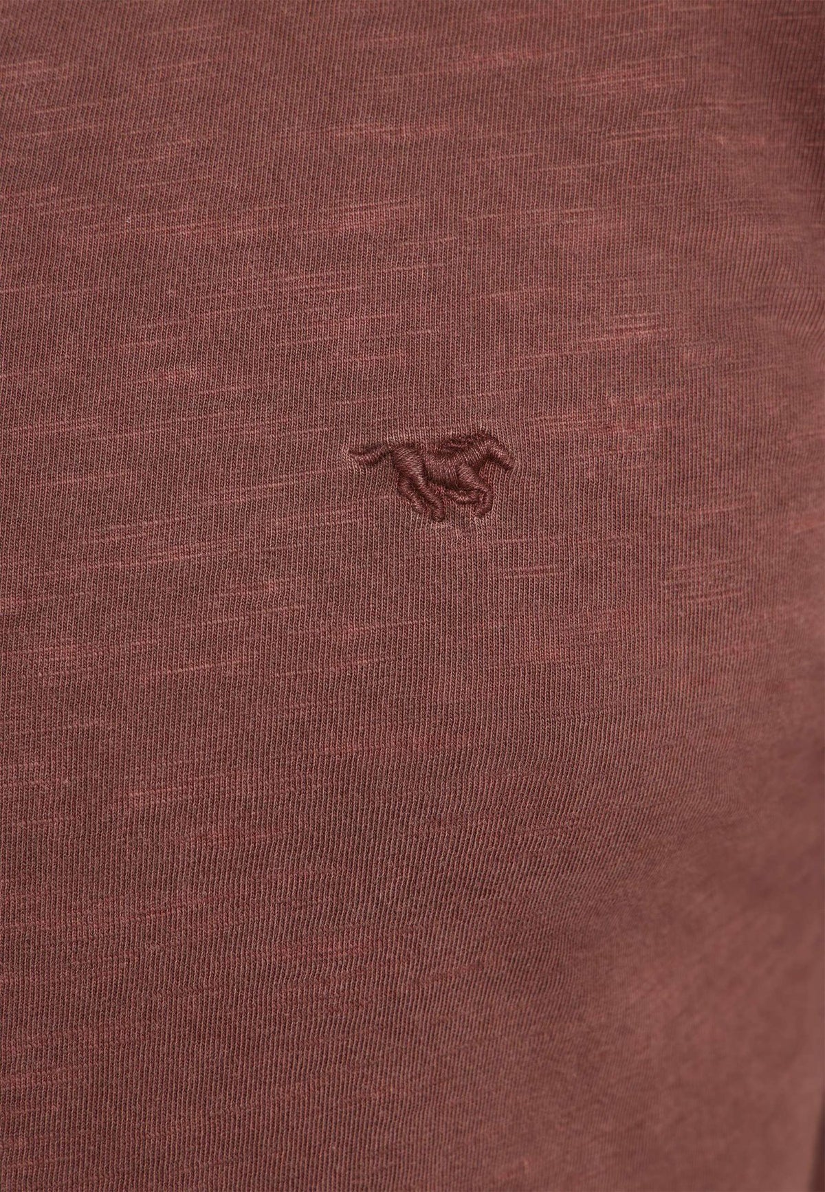 Mustang wine long sleeve grandad t-shirt