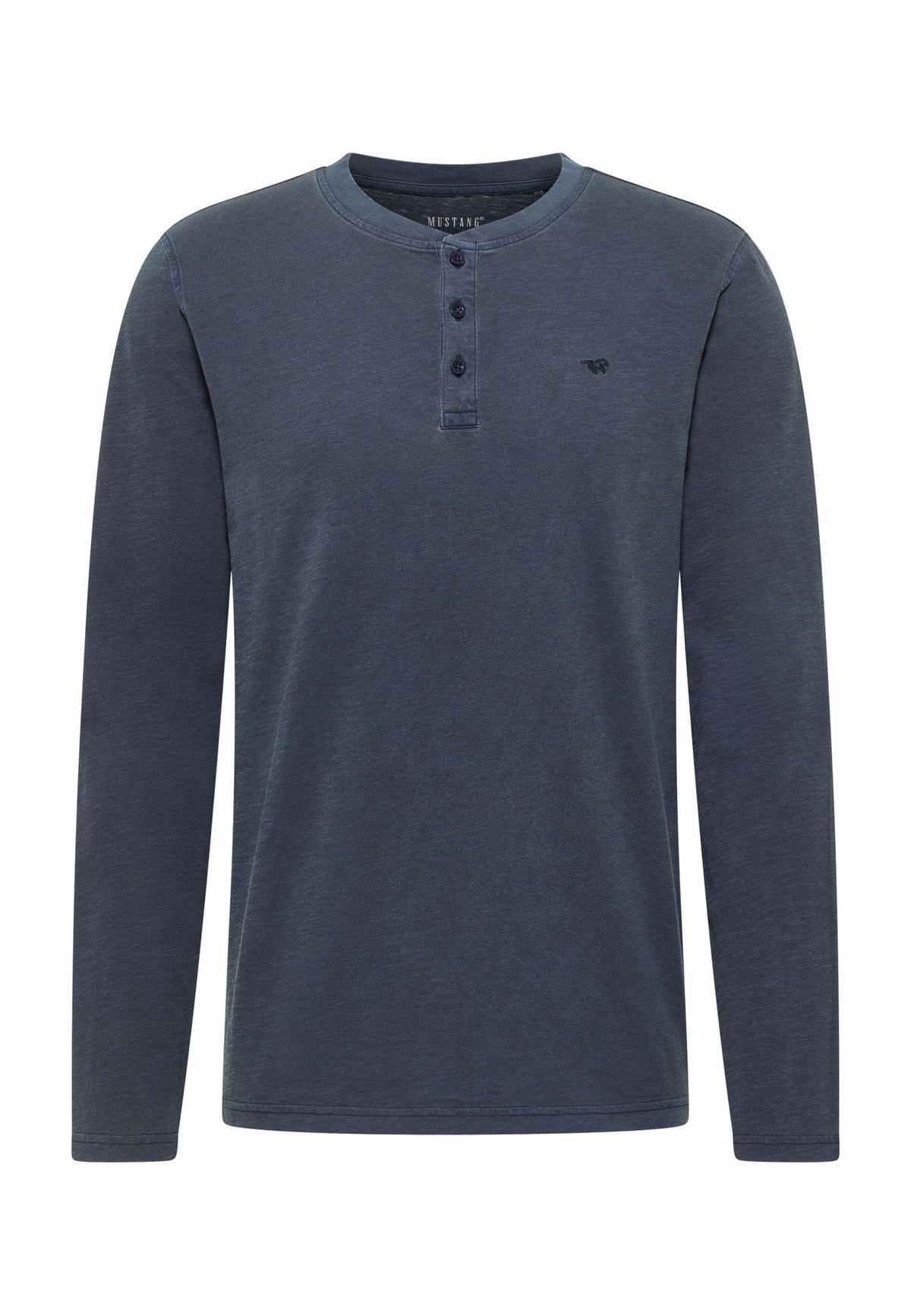 Mustang navy long sleeve grandad t-shirt