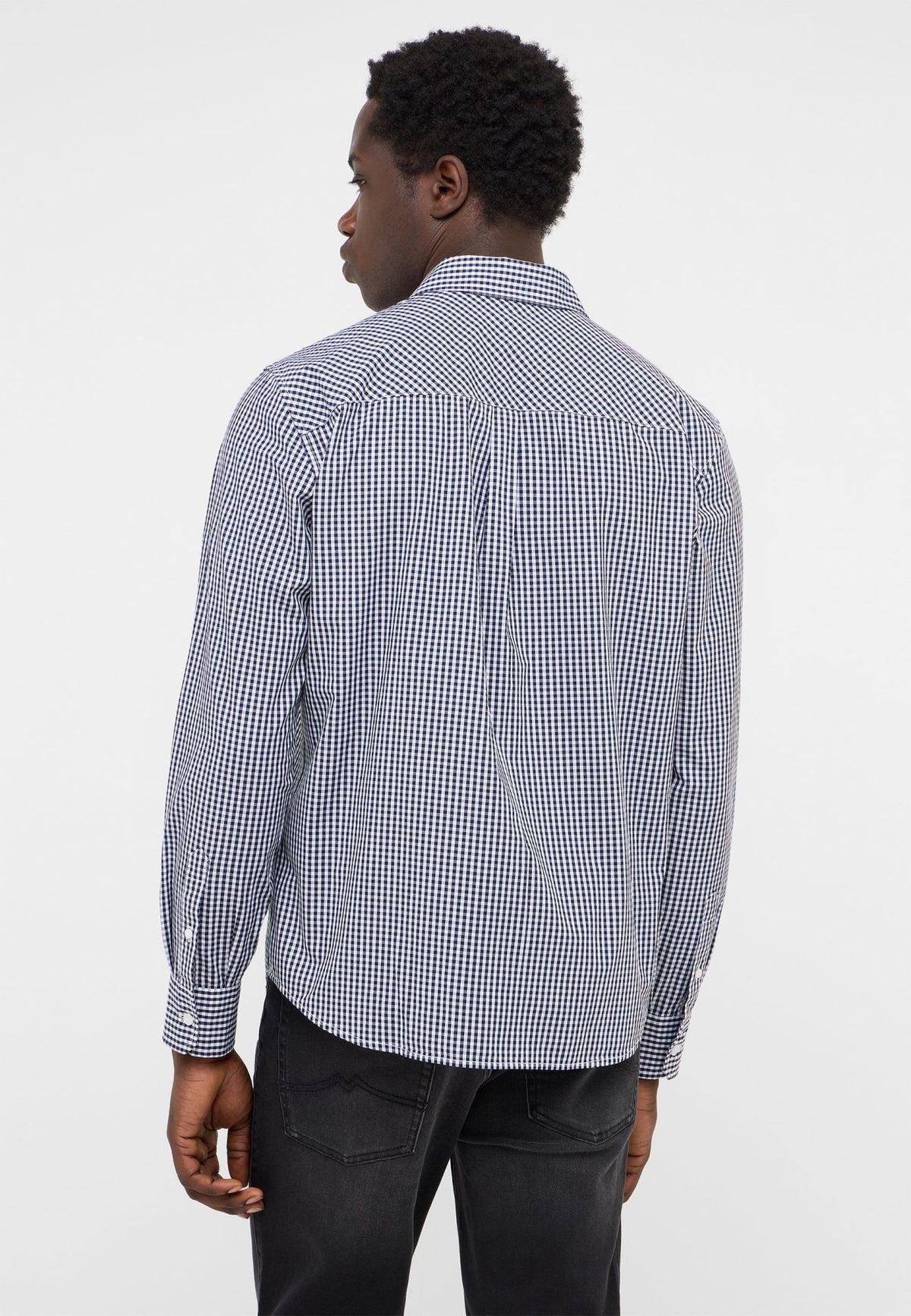 Mustang navy check shirt