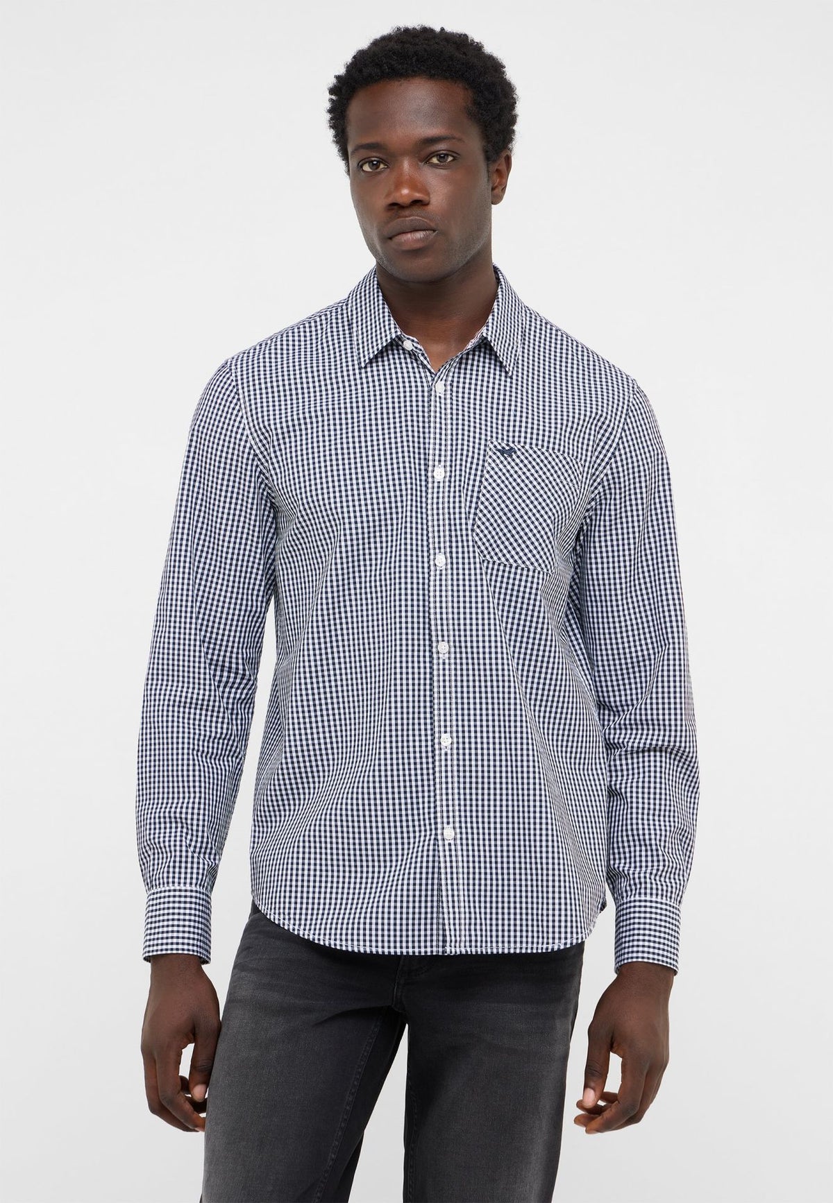Mustang navy check shirt