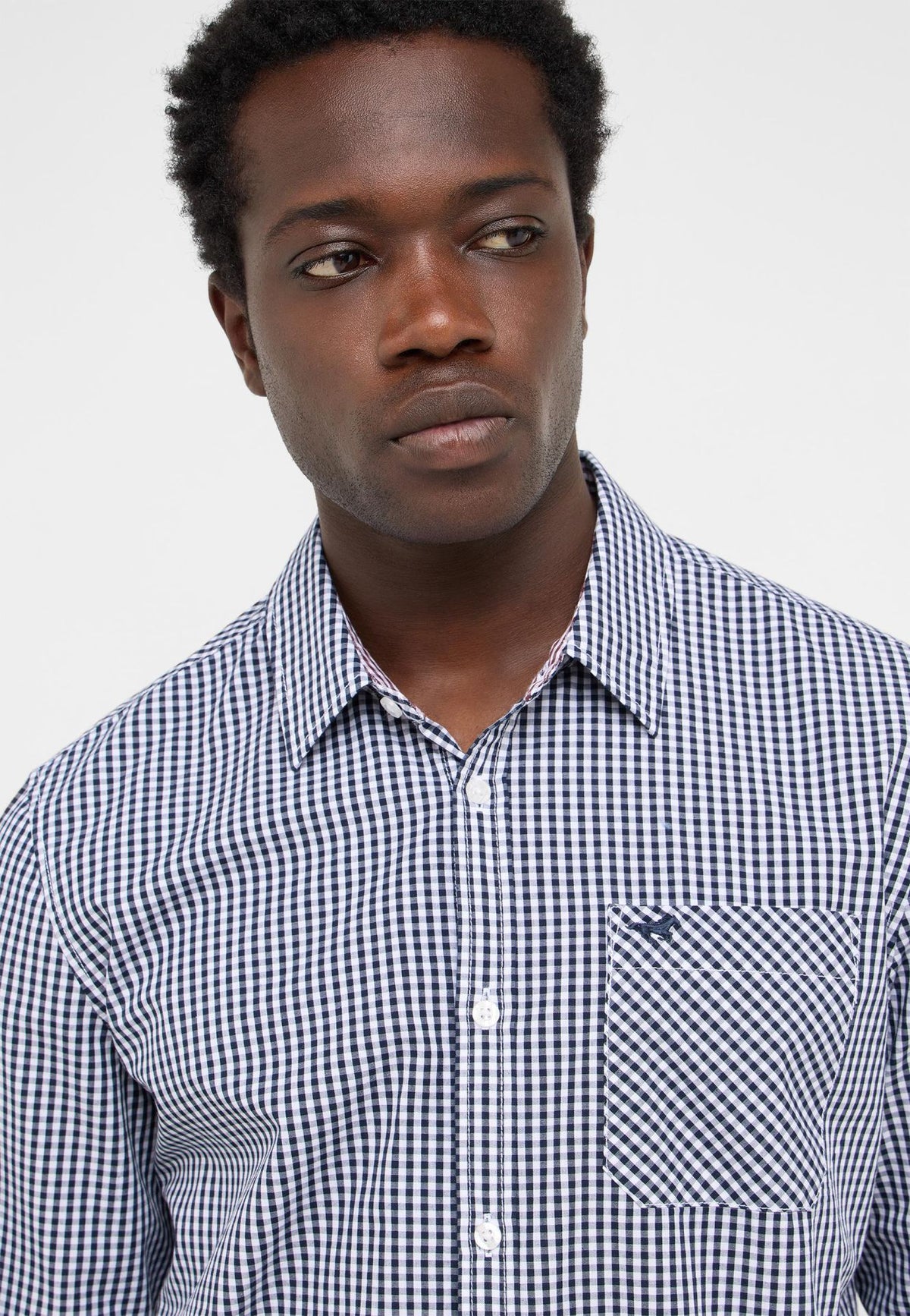 Mustang navy check shirt