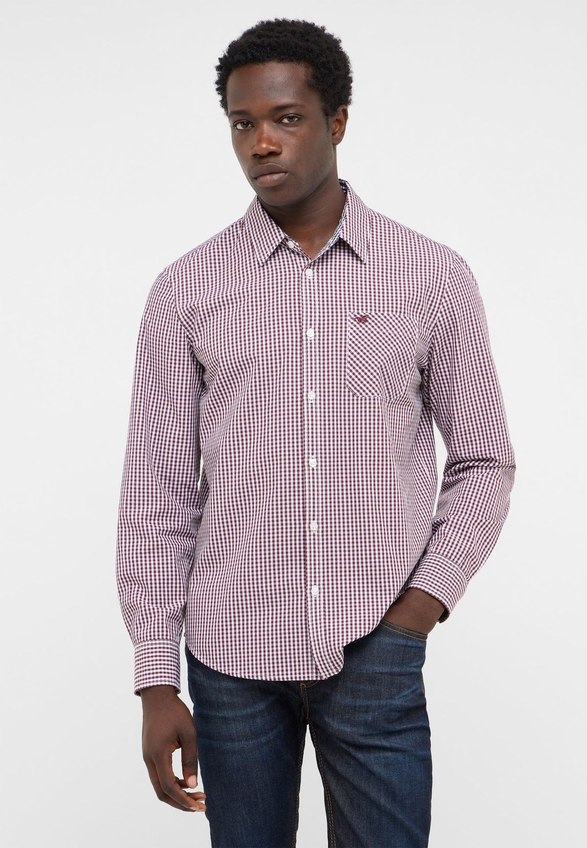 Mustang wine check shirt