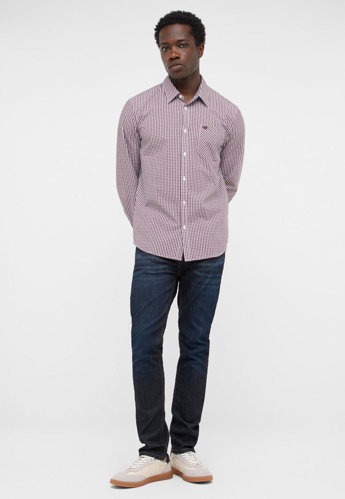 Mustang wine check shirt
