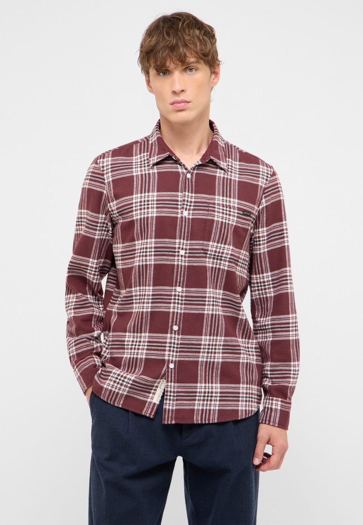 Mustang wine check shirt
