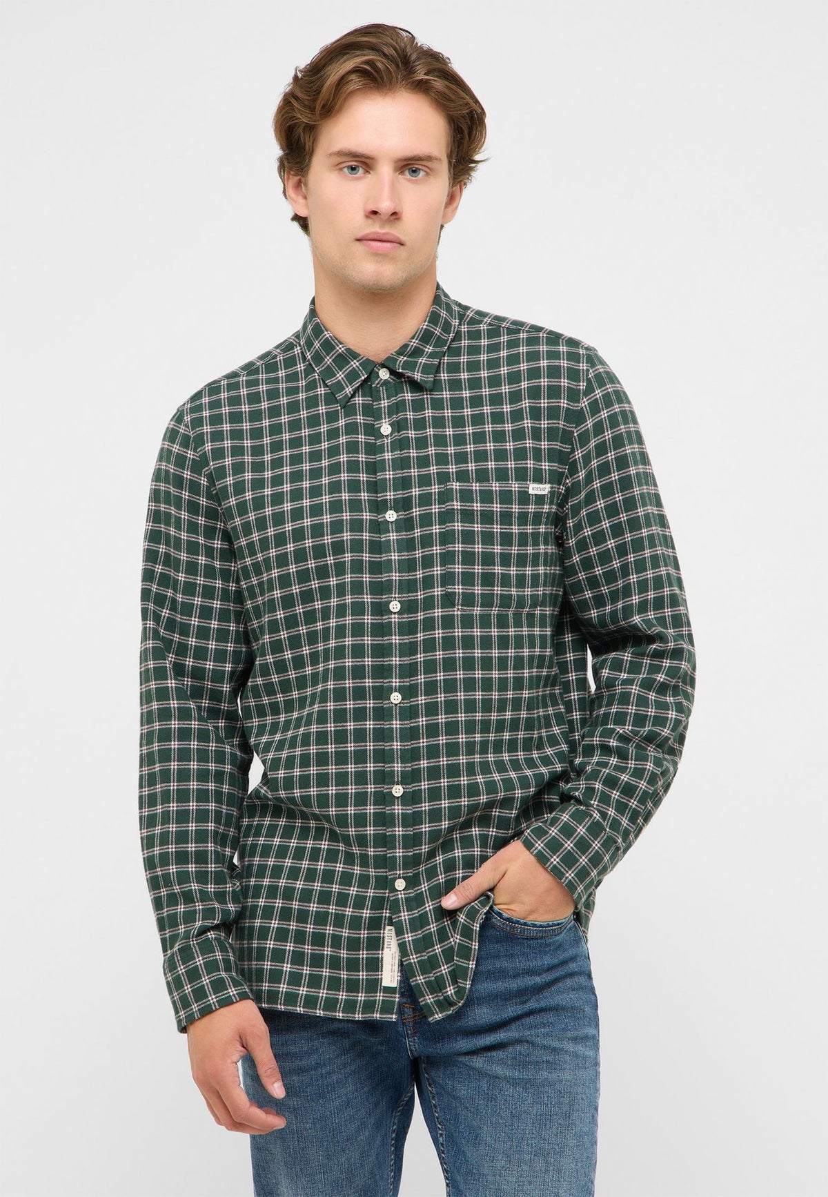 Mustang green check shirt