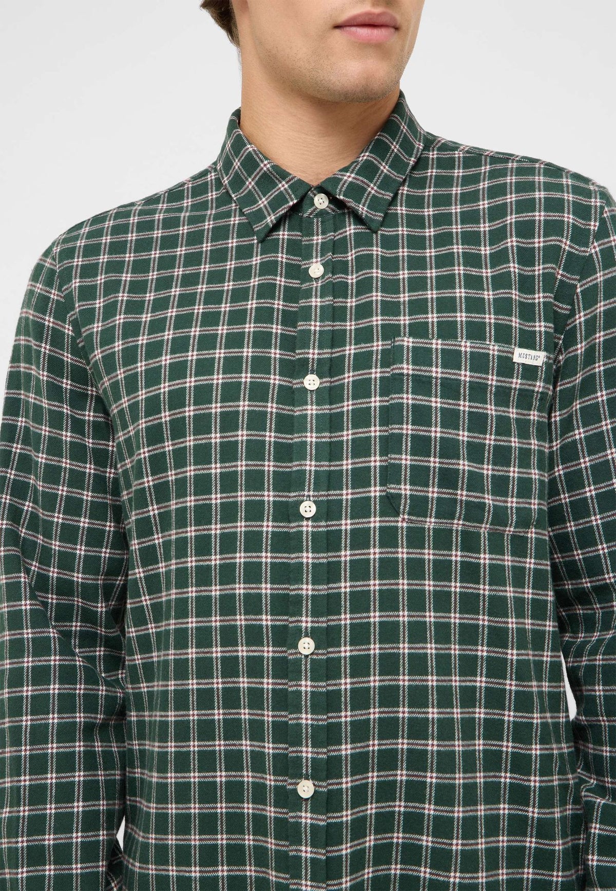 Mustang green check shirt
